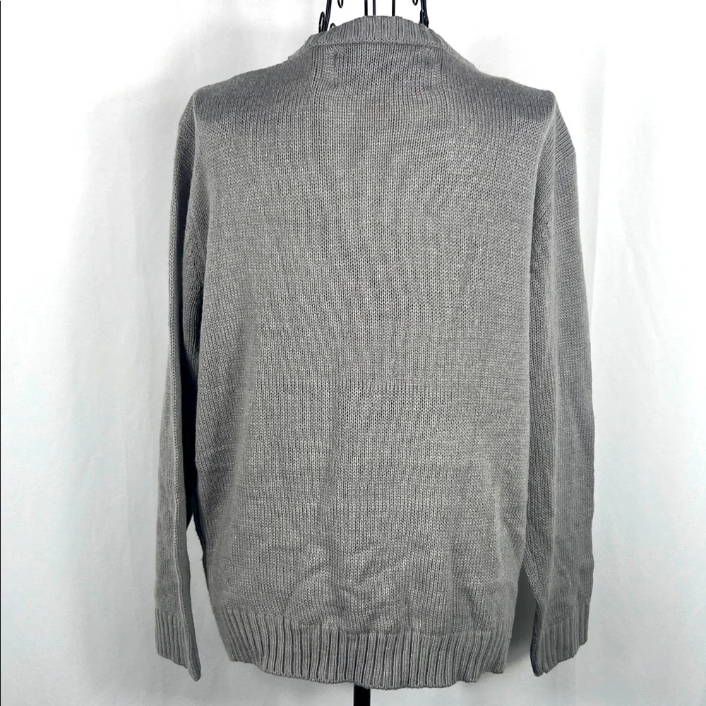 VINTAGE‎ 90’s Women’s Festive Gray Santa Ugly Christmas Sweater Small
